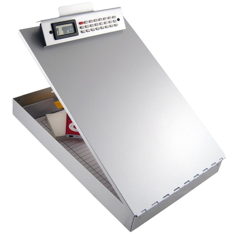 Redi-Rite Saunders Recycled Aluminum Redi-Rite Storage Clipboard with Calculator Clip, Letter Size, 8.5 x 12-Inches (11025) - Image 1